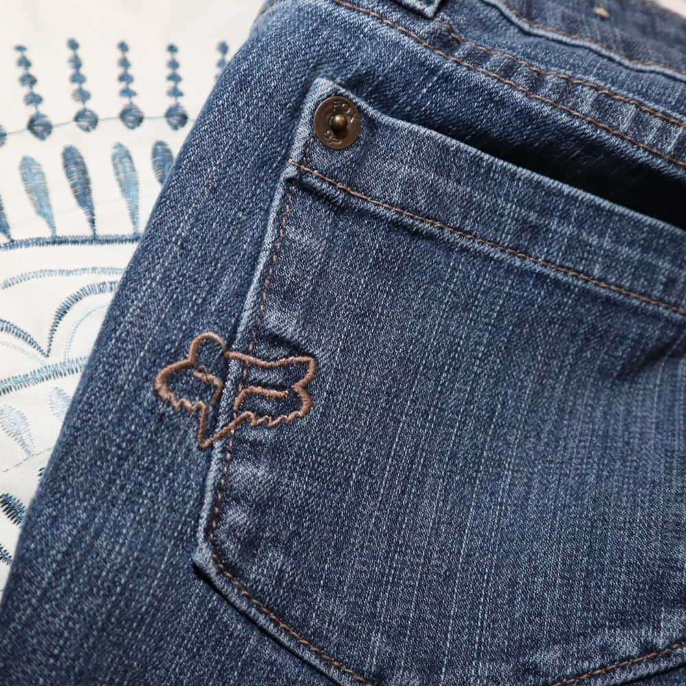 Vintage Fox Denim Jeans With Cute Details